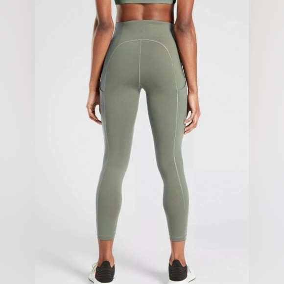 ATHLETA Ultimate Stash Pocket 7/8 Tight in Laurel Olive - SP - Picture 3 of 16